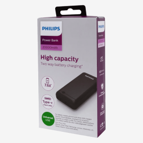 Внешний аккумулятор повербанк Power Bank Philips DLP1720CV 20000mAh Fast Charging