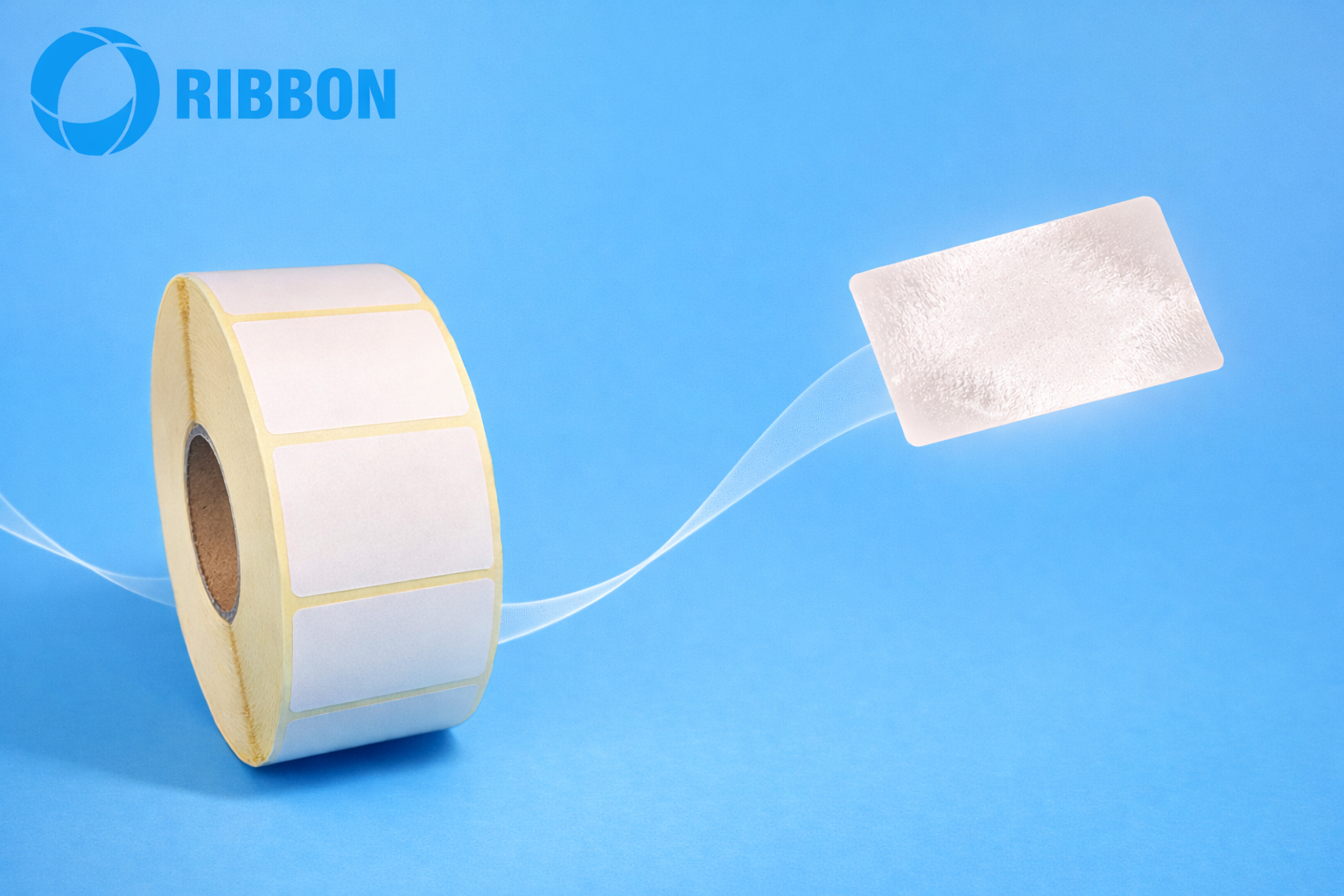 Крупний план клейового шару самоклейної етикетки в рулоні.